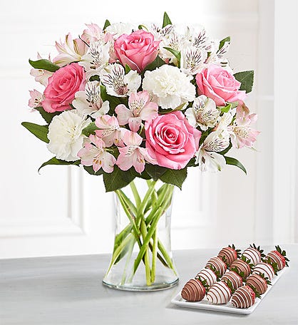 Deliciously Decadent™ Cherished Blooms & Drizzled Strawberries